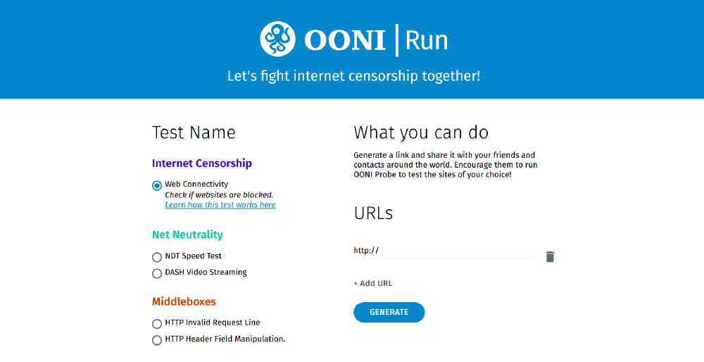 OONI Run OONI Run
