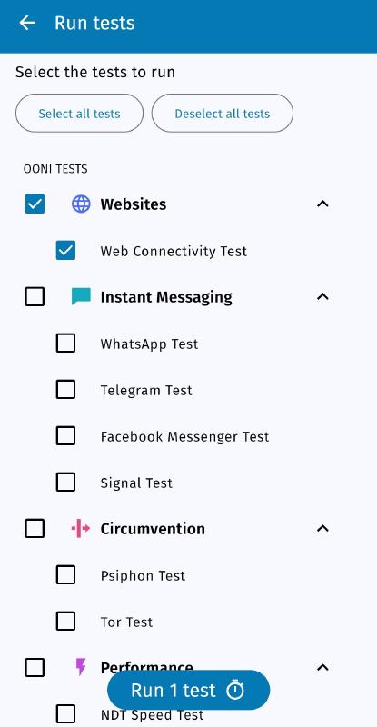 Choose websites